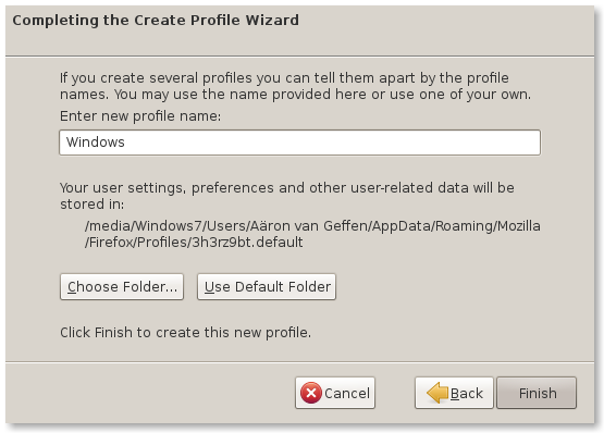 Firefox Profile Manager (6) Firefox Profile Manager (6)
