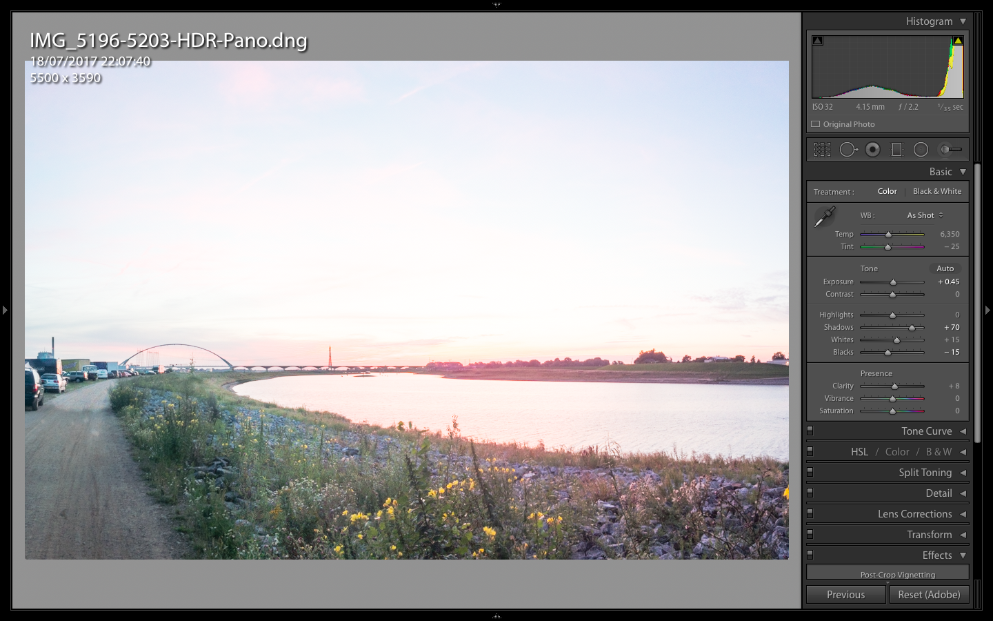 photo stitching with adobe lightroom vs photoshop